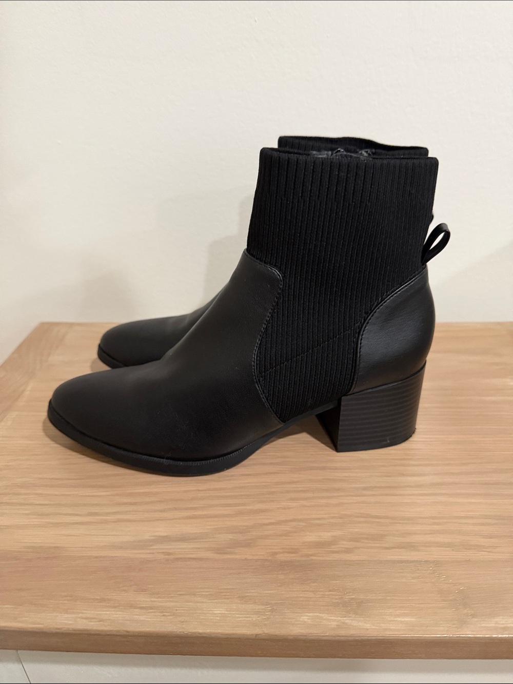 Life Stride  Stretch Ankle Booties with Block Heel